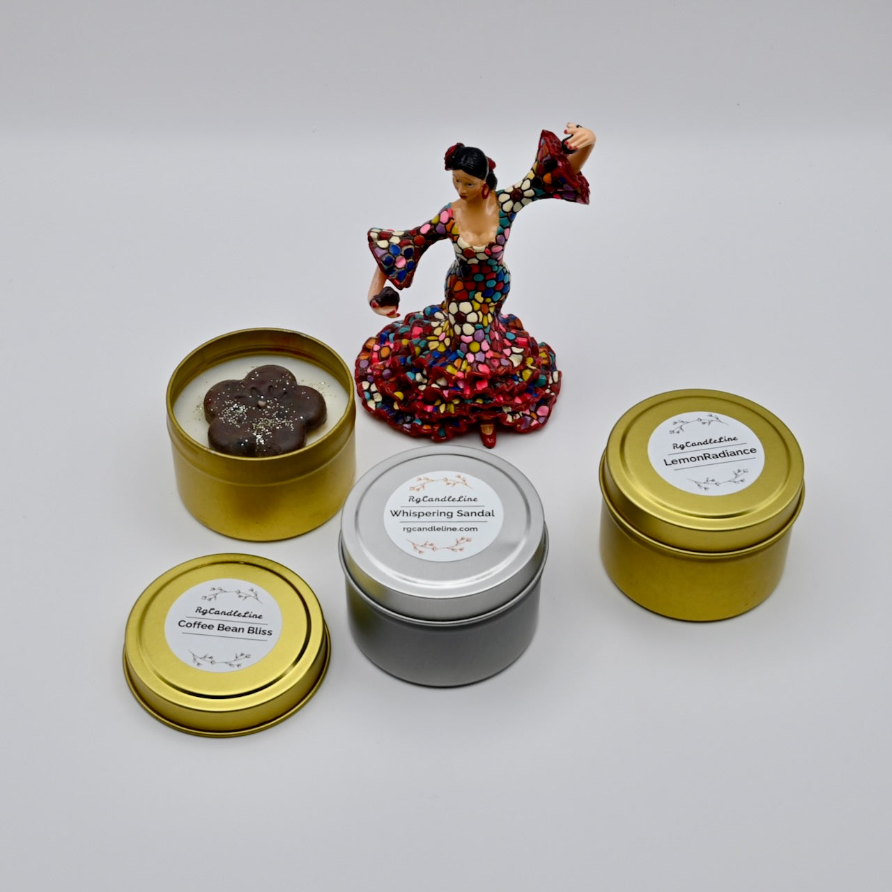 BloomTin Set of 3 - Floral soy candles in three unique scents.