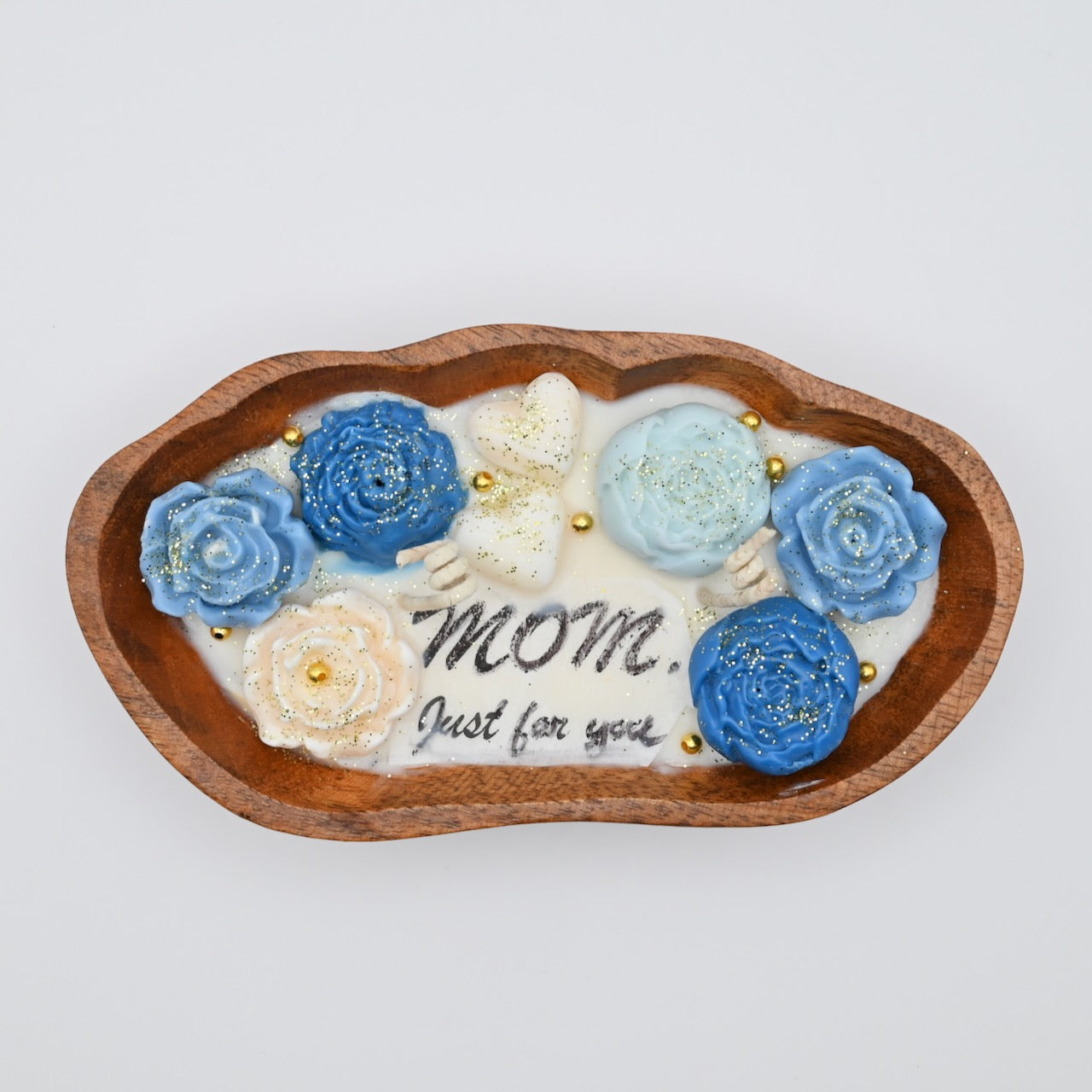 Mom – Just for You | Handcrafted Floral Candle Tray