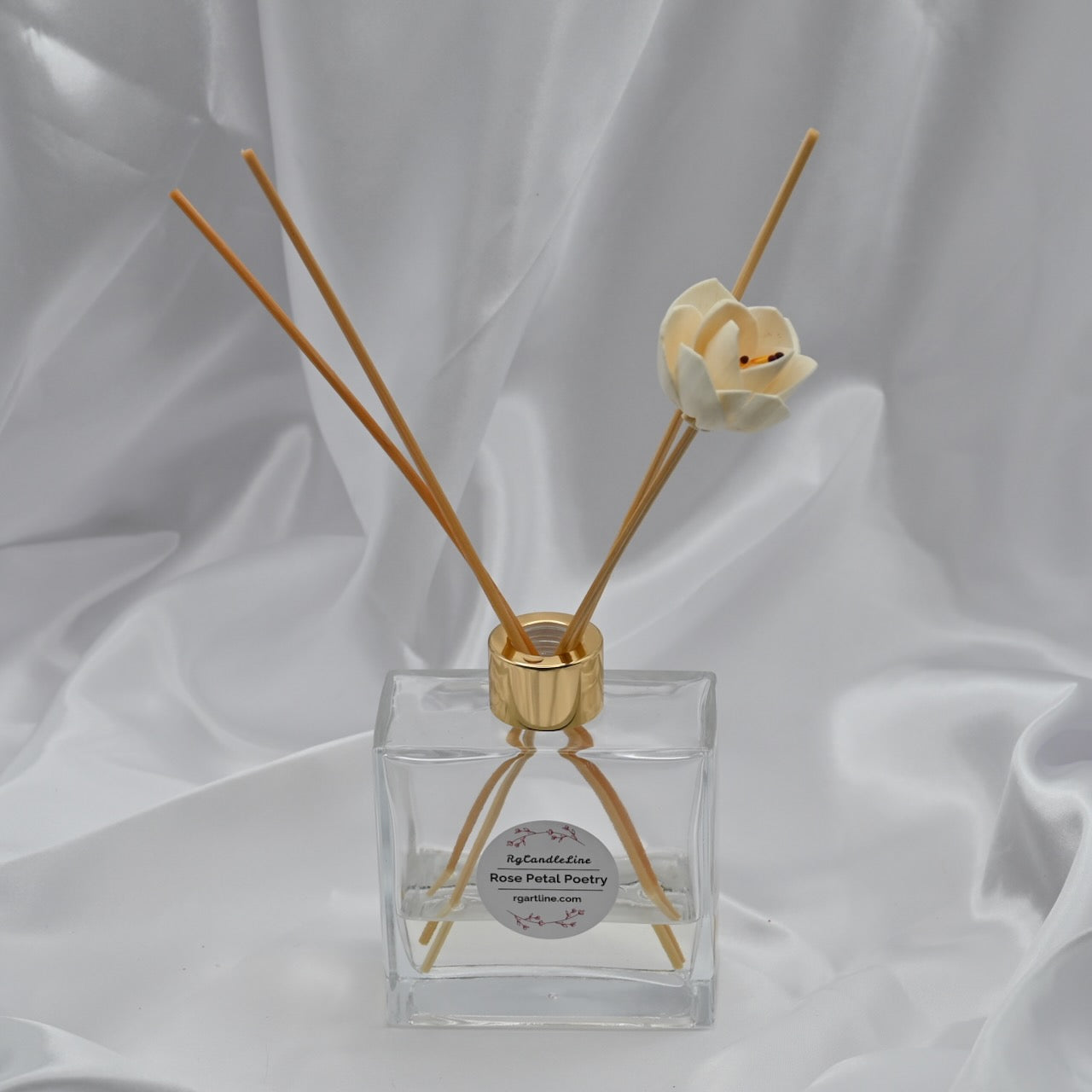 Luxury Room Fragrance Diffuser - Frosted Square Reed Diffuser Bottle