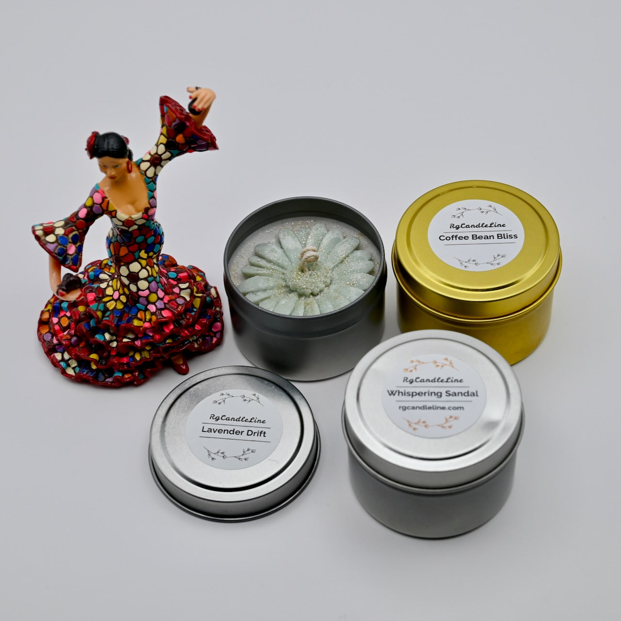 BloomTin Set of 3 - Floral soy candles in three unique scents.