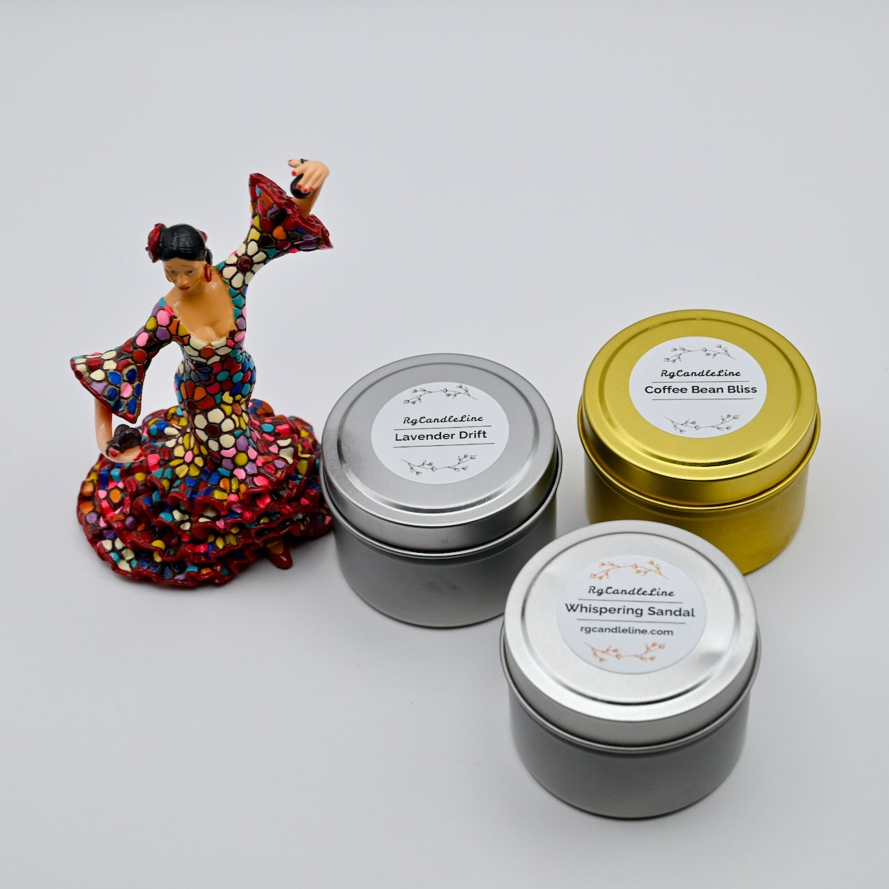 BloomTin Set of 3 - Floral soy candles in three unique scents.