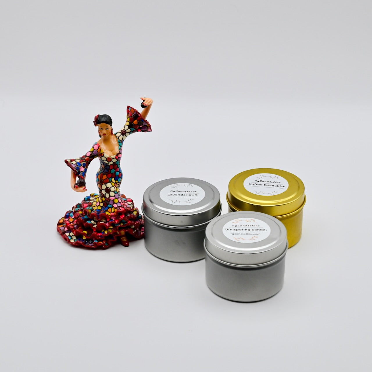 BloomTin Set of 3 - Floral soy candles in three unique scents.