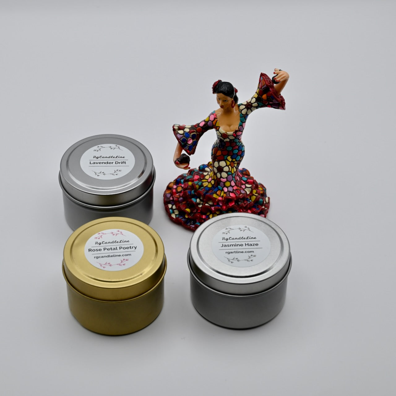 BloomTin Set of 3 - Floral soy candles in three unique scents.