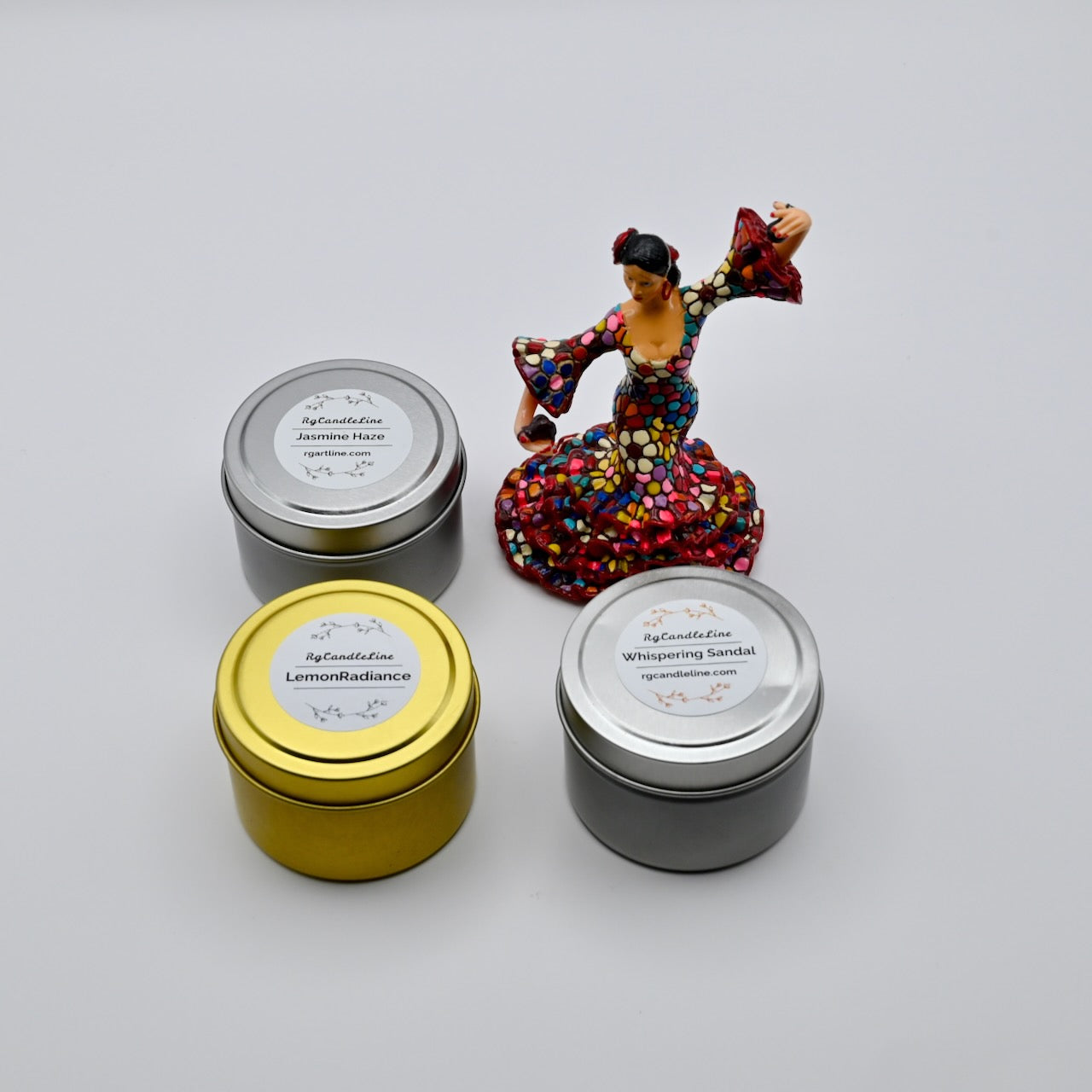 BloomTin Set of 3 - Floral soy candles in three unique scents.