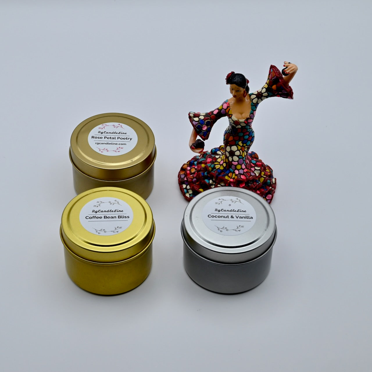 BloomTin Set of 3 - Floral soy candles in three unique scents.