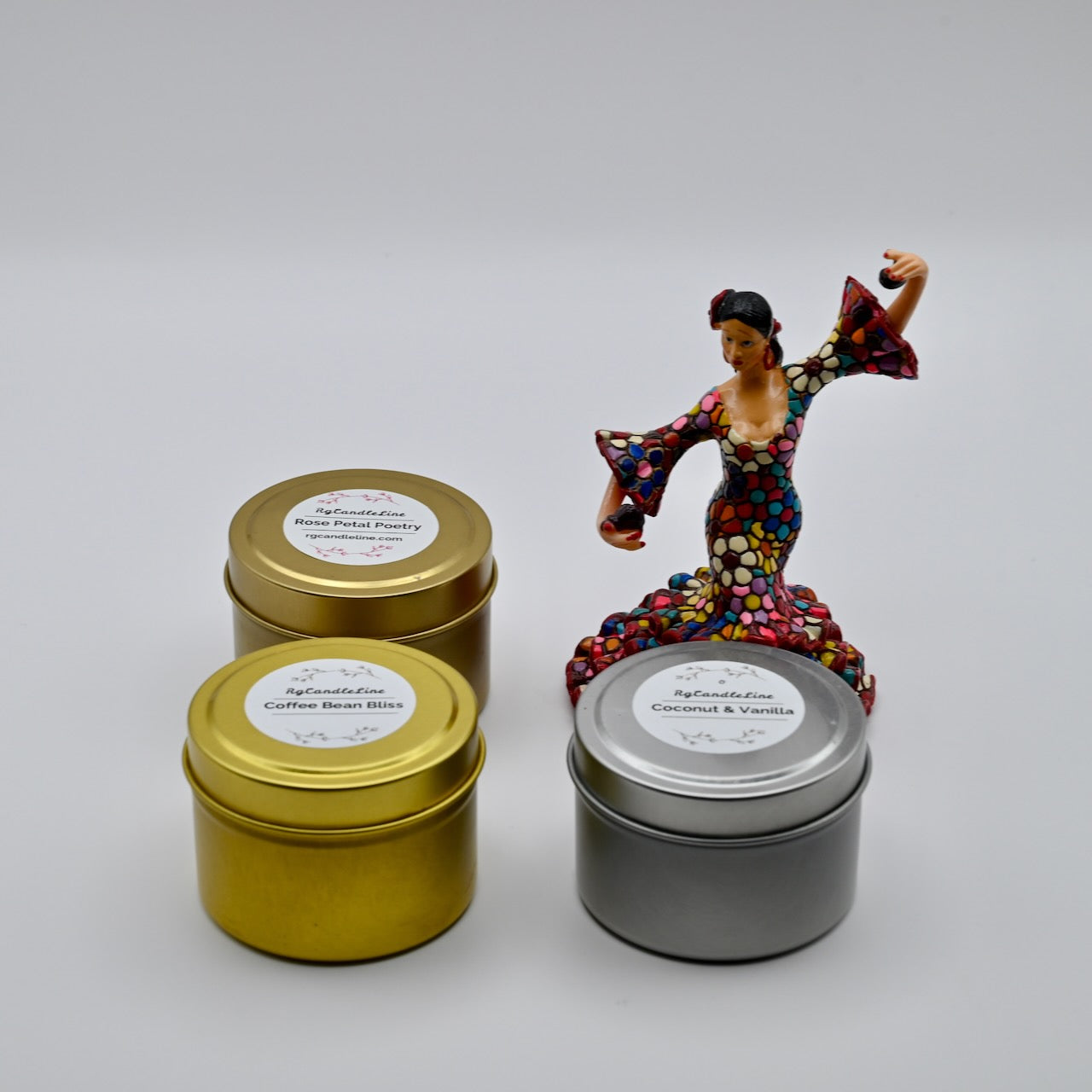 BloomTin Set of 3 - Floral soy candles in three unique scents.