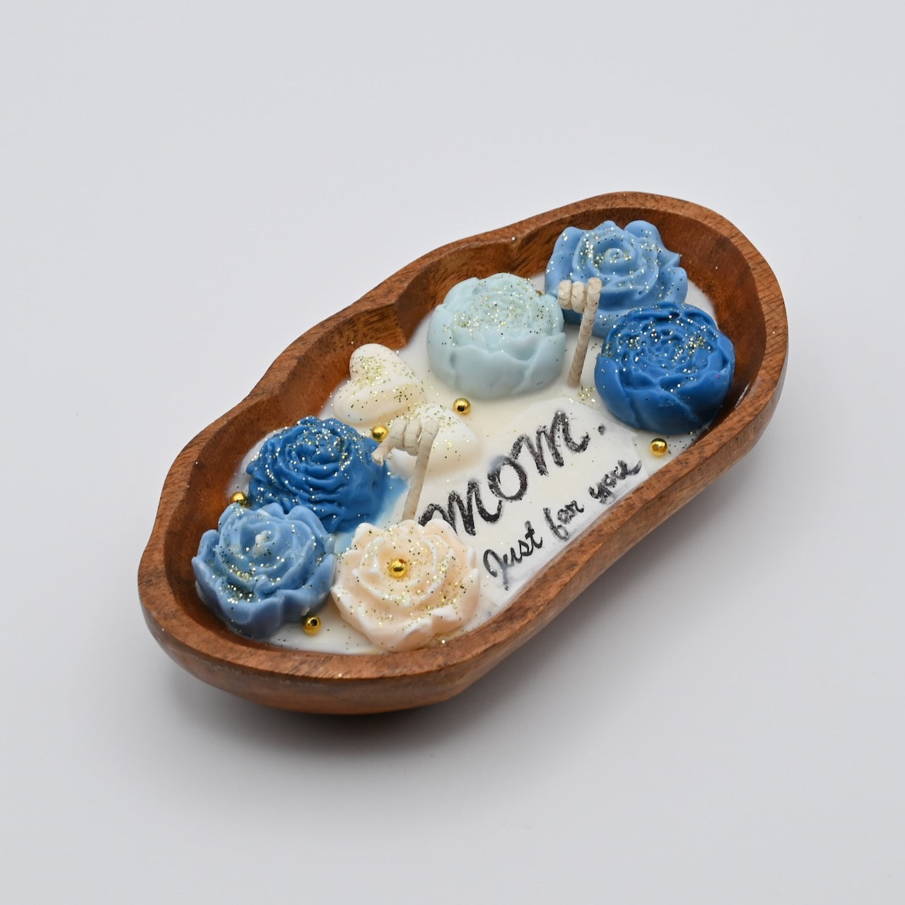 Mom – Just for You | Handcrafted Floral Candle Tray