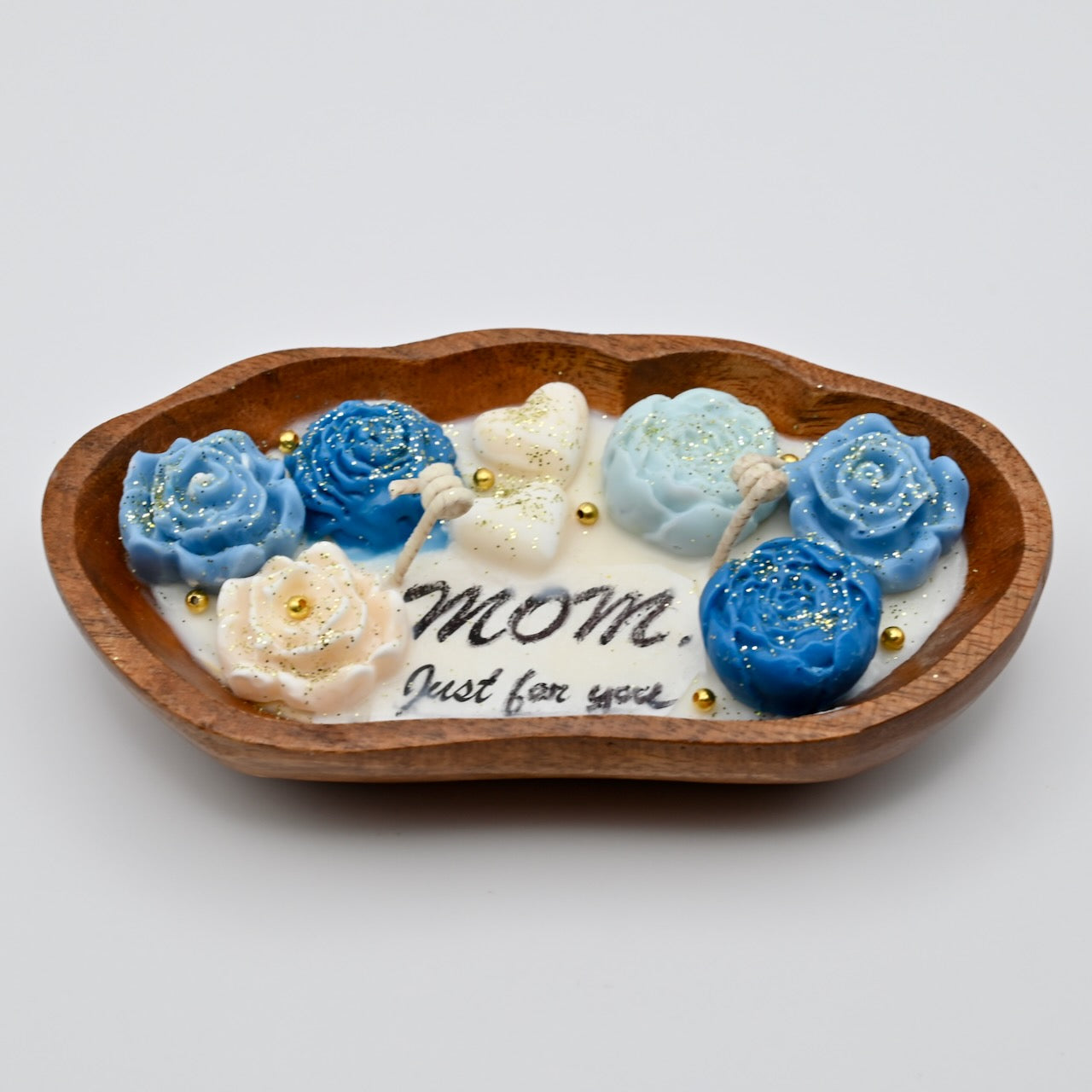 Mom – Just for You | Handcrafted Floral Candle Tray
