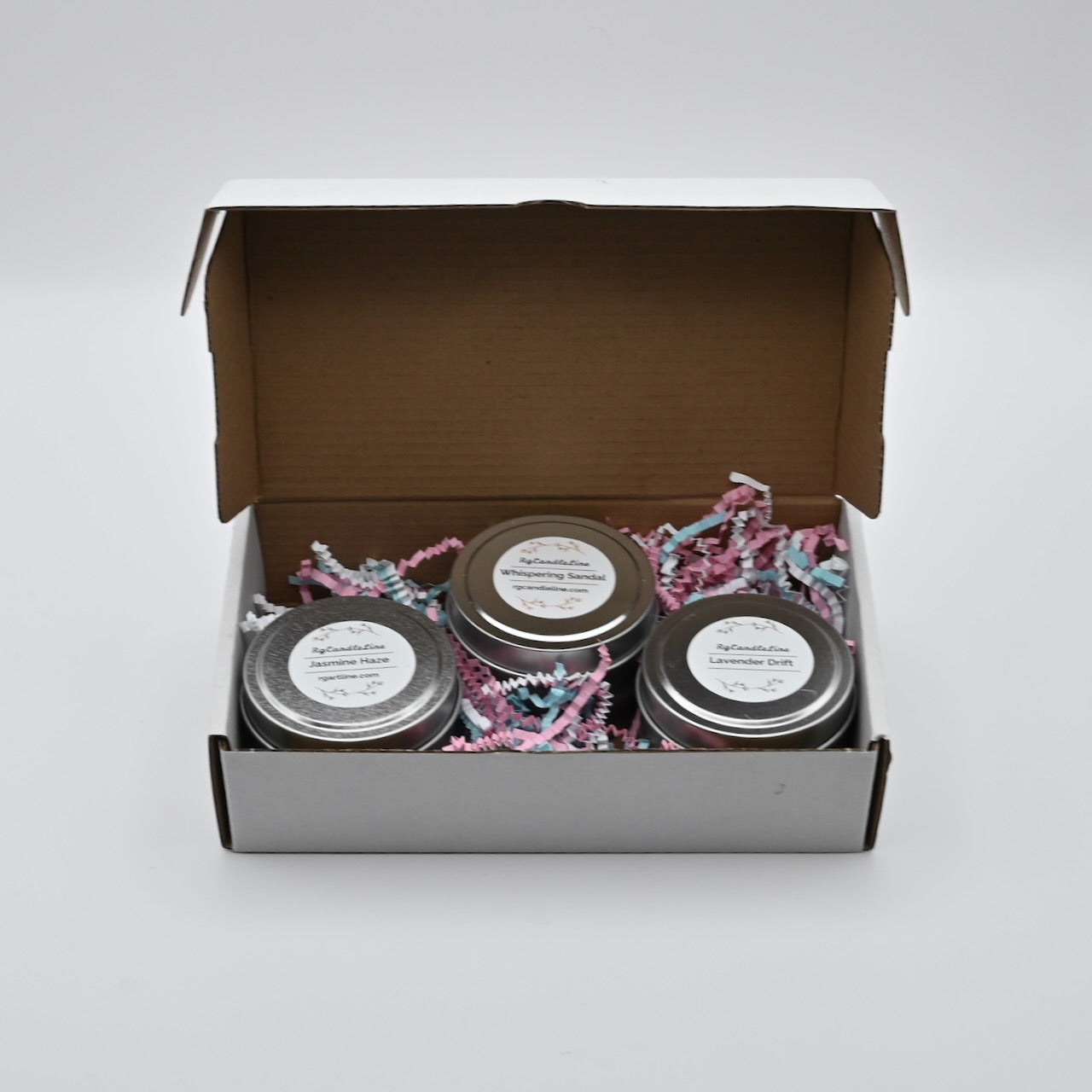 BloomTin Set of 3 - Floral soy candles in three unique scents.